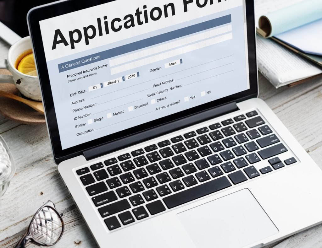 Application Form Information Employment Concept
